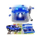 Otto Car Wash Toy Playset, with Push and Play Police Car - Stimulate Real Car Washing Experience