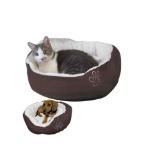 Evelots Pet Bed for Small Dogs/Cats, Removeable Machine Washable Sherpa Insert/Fleece