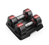FLYBIRD Adjustable Dumbbells,15LB Sets of 2 for Home Gym Exercise & Fitness, Fast Change Weights