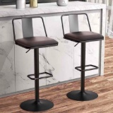 Raynesys Metal Swivel Barstools Set of 2