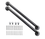 2 Pack 24 Inch Black Shower Grab Bar