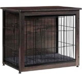 DWANTON Dog Crate Furniture (Dark Brown)