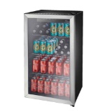 Insignia - 115-Can Beverage Cooler - Stainless Steel