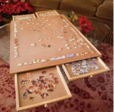 BITS & PIECES Wooden Puzzle Plateau