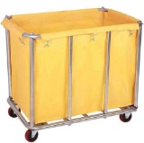 Graywlof Commercial Large Stainless Steel Laundry Cart with Wheels