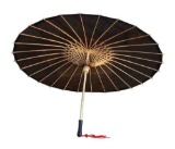 Plain Bamboo Cloth Parasol