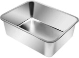 Kichwit Extra Large and Yangbaga Stainless Steel Open Cat Litter Box