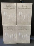 3 Set of Household Candlestick High Quality Glass
