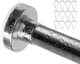 Vailge Tension Shower Curtain Rod with 12 Curtain Rings