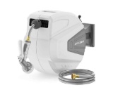 Ayleid Retractable Garden Hose Reel,1/2 in x 100 ft Wall Mounted Hose Reel, with 9- Function Sprayer