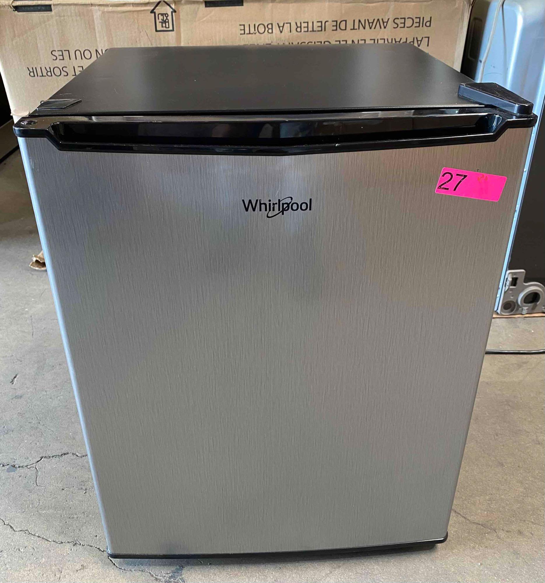 Whirlpool 2.7 cu ft mini refrigerator stainless steel outlet