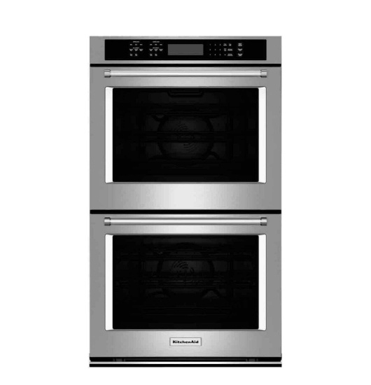 KitchenAid - 27" Built-In Double Electric Convection Wall Oven - Stainless Steel