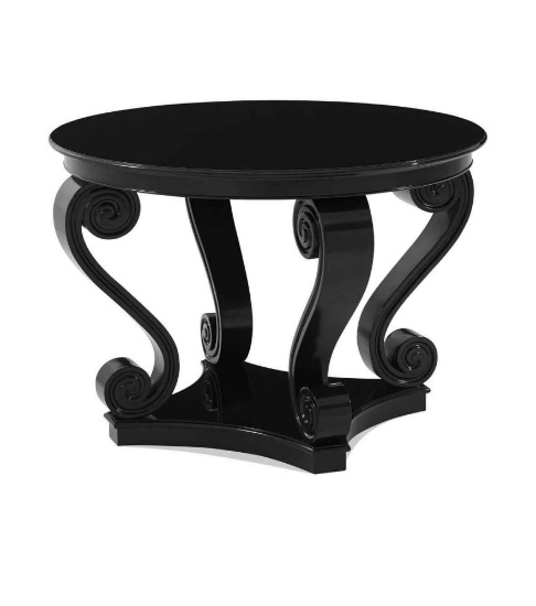 Ralph Lauren One Fifth Scroll Hall Table, Black
