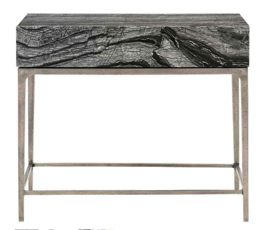 Bernhardt Linea Nightstand in Textured Graphite Metal 384-216