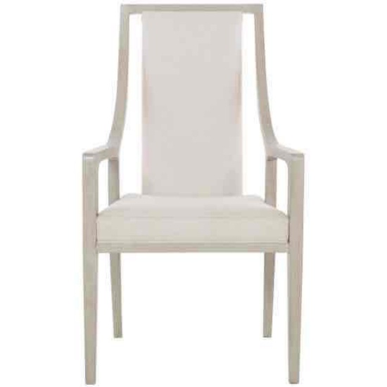 Bernhardt Axiom Upholstered Arm Chair in Linear Gray
