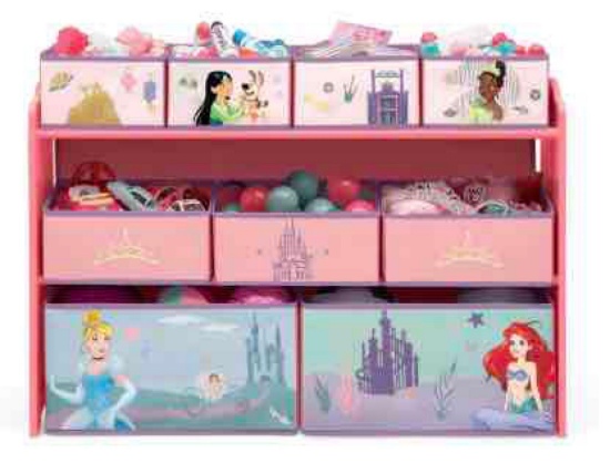 Princess Deluxe 9 Bin Design and Store Toy Organizer