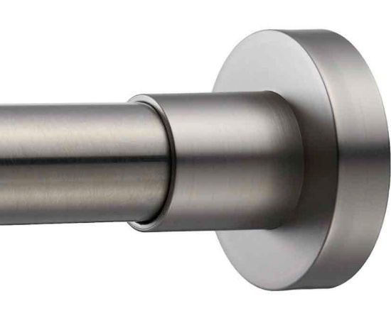 Brushed Nickel Short Shower Curtain Rod - 27-43 inches