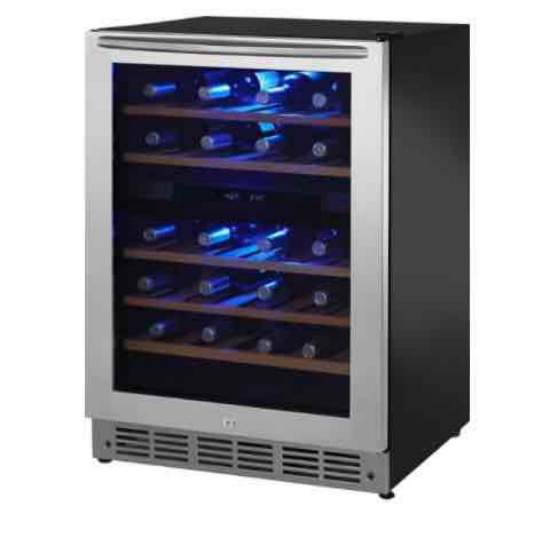 Insignia? - 44-Bottle Built-In Wine Refrigerator - Stainless Steel
