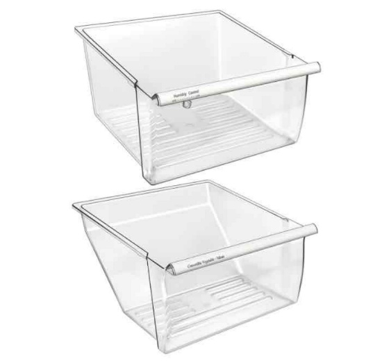 2 Pack Fridge Crisper Drawer