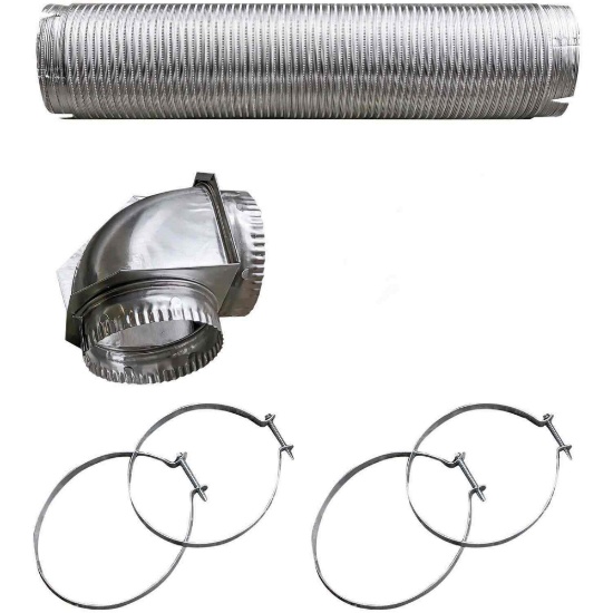 8 ft. Semi-Rigid Dryer Vent Kit with Close Elbows