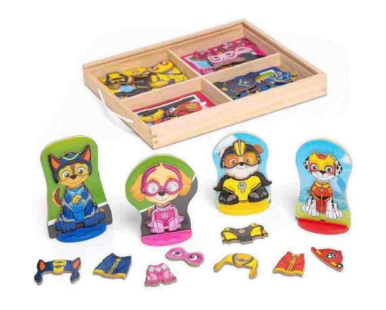Overview of Melissa & Doug PAW Patrol Wooden Magnetic Pretend Play