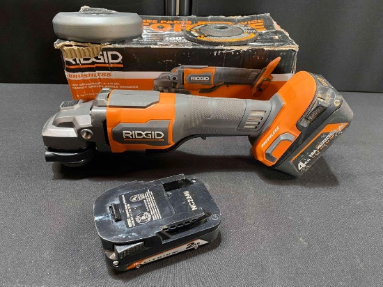 RIDGID 18V Brushless 4-1/2 in. Paddle Switch Angle Grinder