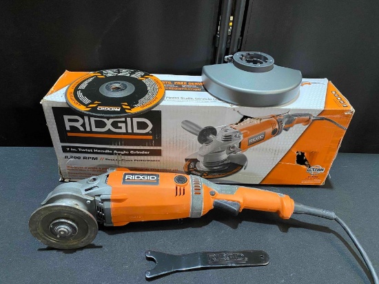 RIDGID 7 in. Twist Handle Angle Grinder