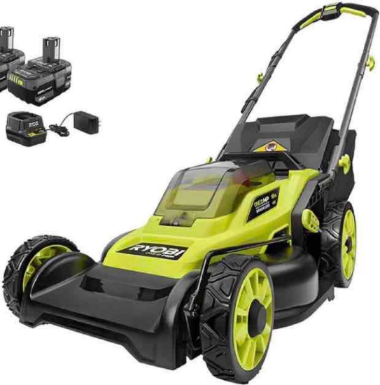 RYOBI 18V ONE BRUSHLESS 16? Cordless Lawn Mower Kit