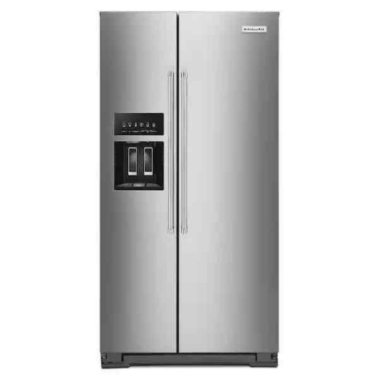 KitchenAid 36 in. W 22.6 cu. ft. Side by Side Refrigerator in Stainless Steel