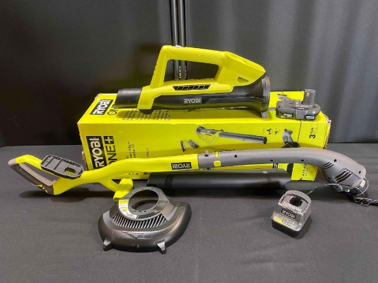 RYOBI 18V Cordless String Trimmer/Edger & Blower Combo Kit