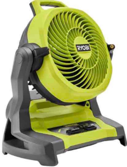 RYOBI 18V ONE+ WHISPER SERIES 7.5" BUCKET TOP MISTING FAN