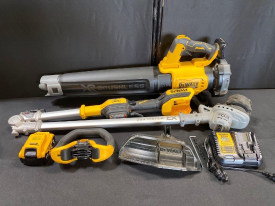 DEWALT 20V MAX BRUSHLESS XR FOLDING STRING TRIMMER AND AXIAL BLOWER COMBO KIT