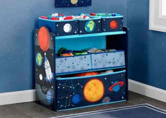 Delta Children Space Adventures Design & Store 6 Bin Toy Storage Organizer