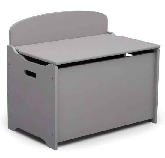 Delta Children MySize Deluxe Toy Box - Greenguard Gold Certified, Grey