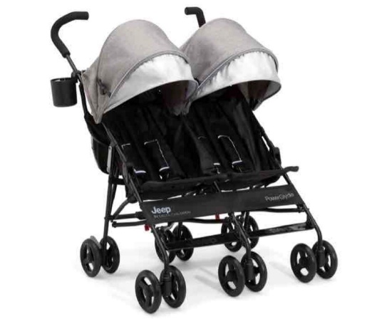 Jeep PowerGlyde Side-by-Side Double Stroller