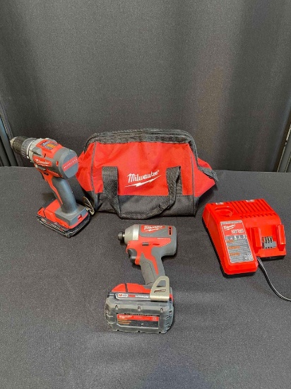 Milwaukee 1/2" Drill/Driver and 1/4" Hex Impact Driver Kit