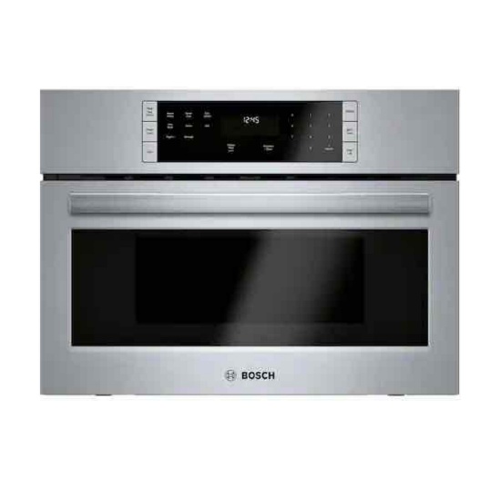 Bosch 27 in. 1.6 cu. ft Microwave in Stainless Steel with Drop Down Door and Sensor Cooking