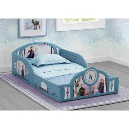 Disney Frozen II Plastic Sleep and Play Toddler Bed by Delta Children