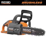 RIDGID 18V Brushless 12 in. Electric Chainsaw (Tool Only)