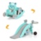 Babyjoy 4-in-1 Rocking Horse & Slide Set Toddler Slide Toy W/ Basketball Hoop