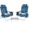 Costway 2-Pack Folding Backpack Beach Chair & Table Set