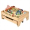 Children's Wooden Railway Set Table with 100 Pieces & Storage Drawers