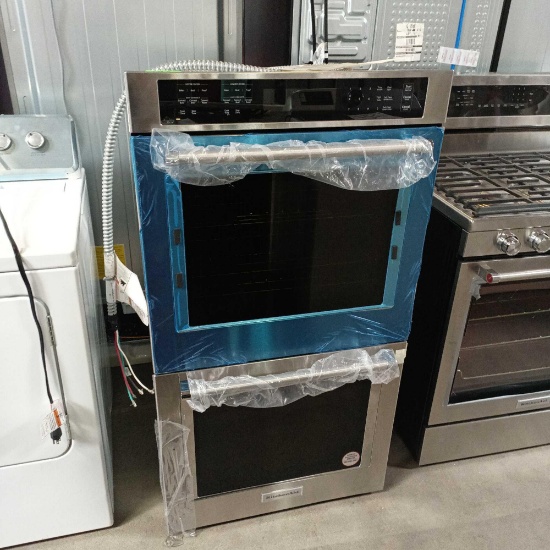 KitchenAid - 27" Built-In Double Electric Convection Wall Oven - Stainless Steel