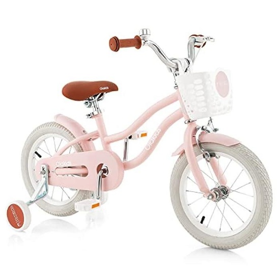Olakids Kids Bike, 12 Inch Toddlers Bike With Removable Training Wheels And Basket