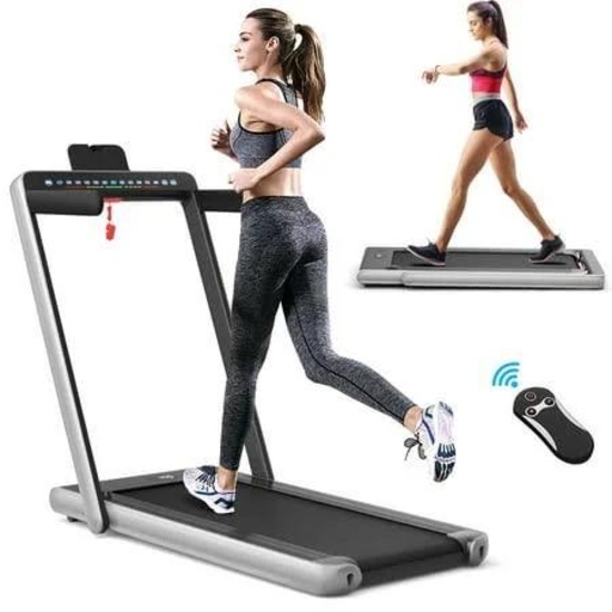 Costway SuperFit 2-in-1 2.25HP Under Desk Electric Folding Treadmill