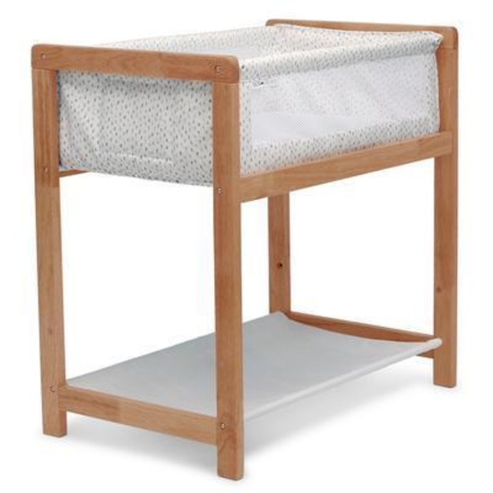 Delta Children Classic Wood Bedside Bassinet Sleeper, Paint Dabs
