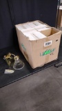 box of 12 wall mount halophane fixtures