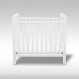 Delta Children Classic Mini Crib with Mattress Convertible to Twin Bed - Bianca White