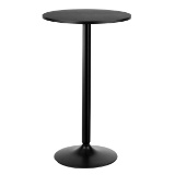 24 Inches Round Table - Bistro Table with Metal Base Black
