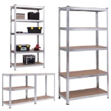 Costway 71'' Heavy Duty Storage Shelf Steel Metal Garage Rack 5 Level Adjustable Shelves